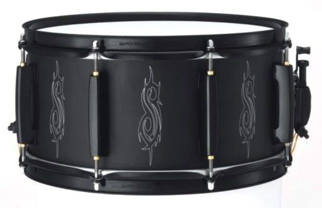 blank Joey Jordison's all black design with the Slipknot 'S' engraved logo.